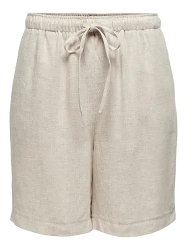 ONLY ONLSIESTA MW PULL-UP LINEN BL SHORTS OS von ONLY