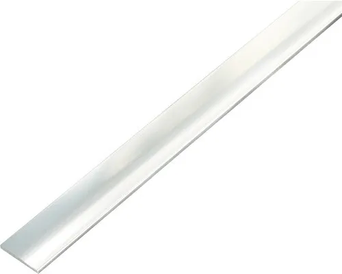 Alberts Flachstange 25x2mm, Aluminium, Chromdesign - Selbstklebende Flachstange aus Aluminium mit eleganter Chromoberfläche. Ideal für kreative Projekte und zur Unterstützung von Bauvorhaben. Länge: 2000 mm, Breite: 25 mm, Materialstärke: 2 mm.