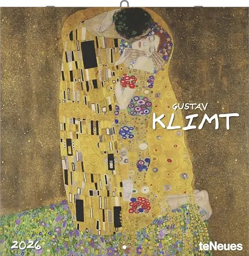 teNeues - Gustav Klimt 2026 – Kunst-Wandkalender 30x30 cm (30x60 cm geöffnet) | Broschürenkalender mit Jugendstil-Motiven für Klimt-Fans & Kunstliebhaber