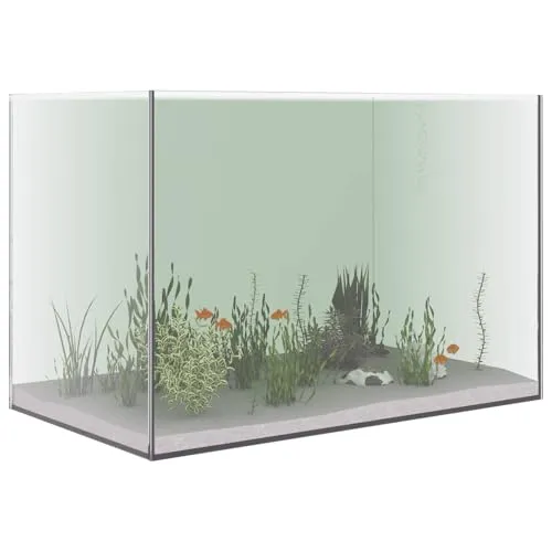 vidaXL Transparentes Aquarium 60 x 35 x 40 cm – Modernes Design für Zuhause oder Büro - Elegantes Aquarium mit robustem Glas und 360-Grad-Sicht. Ideal für Fische und Pflanzen, pflegeleicht und stilvoll für jeden Raum.