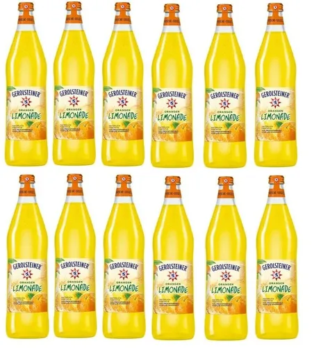 Glas Flaschen Gerolsteiner Orangenlimonde a 0,75l Mehrweg ink. 1,80€ Pfand 12
