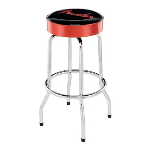 Fender Red Sparkle Logo Barstool 30