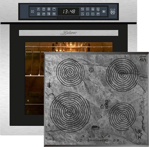 Herd Set Kaiser EH 6306 R mit Induktionskochfeld - Einbaubackofen mit 79L Kapazität, autark und energieeffizient. Genießen Sie vielseitige Kochmöglichkeiten mit Heißluft, Grill und Umluft für perfekte Ergebnisse.