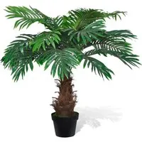 vidaXL Cycaspalme Kunstpalme 80 cm - Künstliche Cycas-Pflanze, 80 cm hoch, pflegeleicht und ideal für Allergiker. Bringt Natur ins Zimmer ohne Platzbedarf.