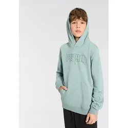PUMA Jungen Logo Lab Execution Hoodie Tr B – Kapuzenpulli für aktive Kids - Kinder-Sweater mit stylischem Logo, ideal für Freizeit und Sport, bequem und modisch in Green Moon.