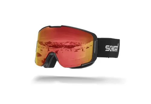 SCHNORR Sportbrille Kidsi Plus Rot S2 - Kinder Skibrille, Anti-Fog, OTG, (1-St), Verspiegelte Full REVO-Beschichtung Rot (S2)