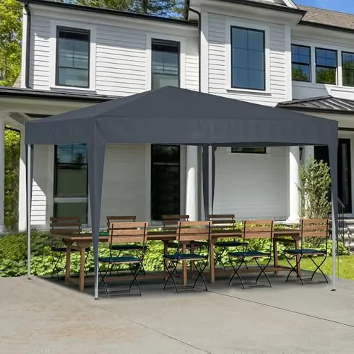 Faltpavillon 3x3m - Wasserdichter Pop-up Pavillon für Garten und Party - Pavillon & Pergola, ideal für Veranstaltungen im Freien, mit wasserdichtem Oxford-Dach und einfach aufzubauendem Pop-Up-Design.