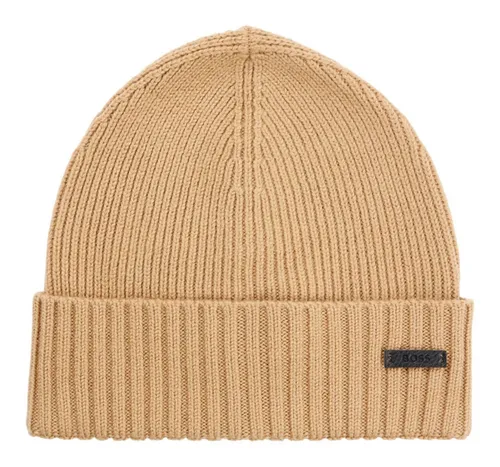 BOSS Herren Mütze Strickmütze Fati, Beige in beige von BOSS