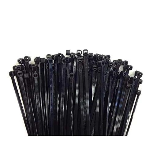 Kabelbinder alle Größen in schwarz weiss bunt Industriequalität (250x7,6, Schwarz (UV-stabilisiert)) 100