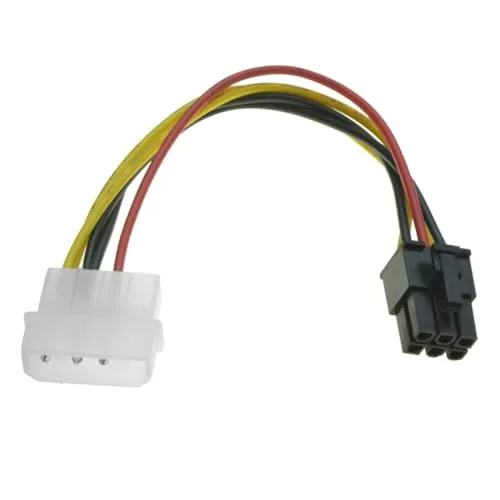 R03 Aukson 6pin PCIe auf 4 Pin Molex Grafikkarte Stromkabel 6pin auf 4pin adapter Stromadapter Kabel, 6pin PCI-E auf 5,25 Molex Stromanschlüsse Stecker
