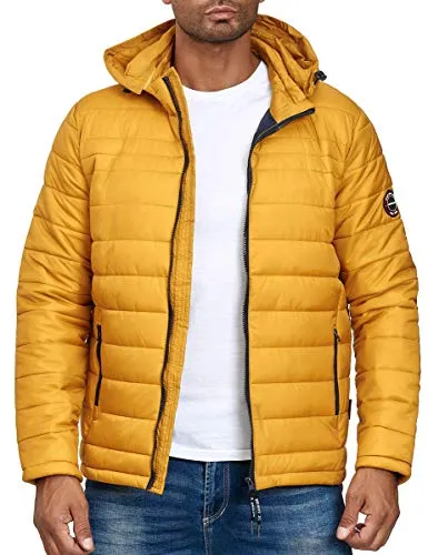 Übergangsjacke Herren - Lascelles - Gelb, Gr. S - Funktionsjacke mit abtrennbarer Kapuze und Tunnelzug, ideal für Frühling und Herbst – stylisch und praktisch für Freizeit und Outdoor-Aktivitäten.