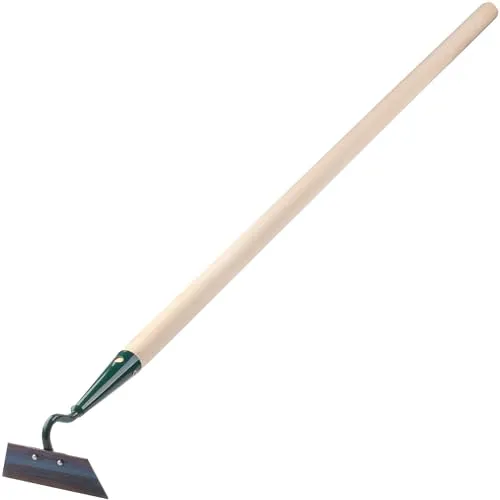 KADAX Hacke, Gartenhacke zum lockern, lüften und jäten des Bodens, für Garten, Blatt aus Metall, Gartenzubehör, Unkrauthacke zum entfernen von Unkraut, Grubber (Arbeitsbreite: 12 cm, mit Holzstiel)