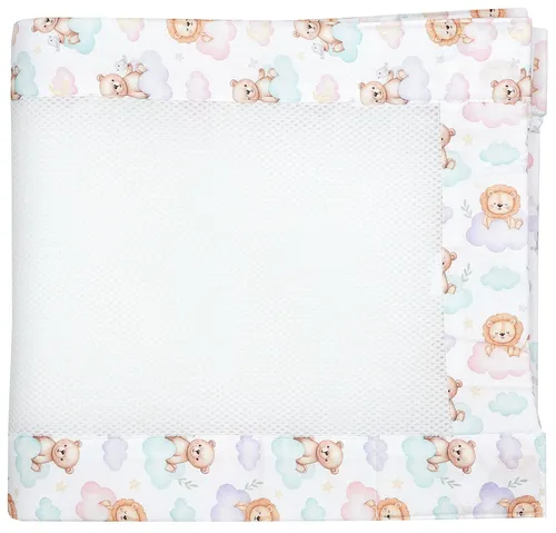 TupTam Bettnestchen TupTam Gitterstäbe Schutz Netz Babybett Nestchen 3D Mesh 2 Pack