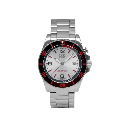 UMF Ruhla Autokinetic Herrenuhr 1072M-1 - Armbanduhr für Herren mit elegantem silbernen Edelstahlarmband, Automatikuhr mit Datumsanzeige und Saphirglas – ideal für stilbewusste Männer.
