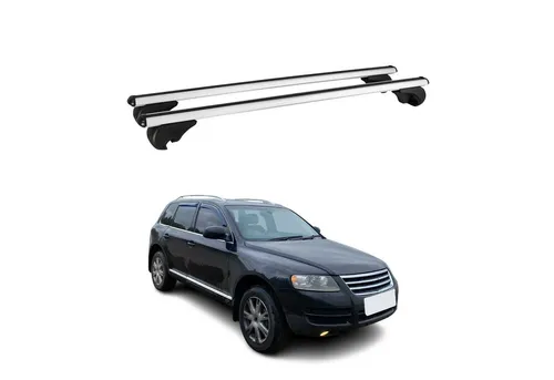 Aluminium Dachträger für VW Touareg mk1 (2002-2010) – 75kg - Hochwertiger, leichter und wasserbeständiger Dachträger aus Aluminium für VW Touareg. Ideal für offene Dachrelinge, inklusive Montagematerial und Anleitung.