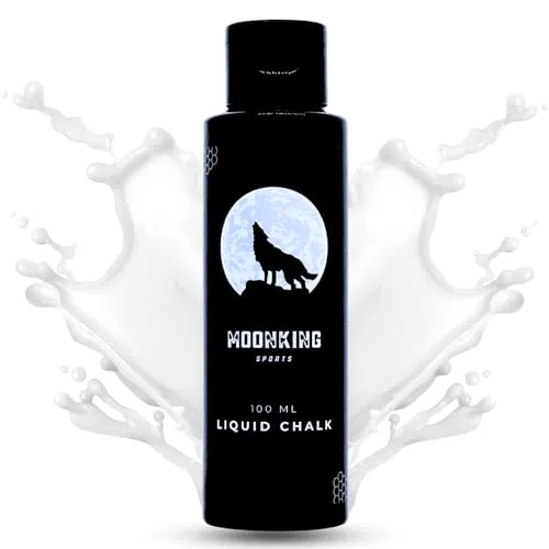 MoonKing Sports Liquid Chalk [100ml] - Flüssigkreide Magnesia - optimaler Grip – Calisthenics, Klettern, Bouldern, Fitness, Cross Fit, Turnen, Poledance – Gym Zubehör & schnell trocknend