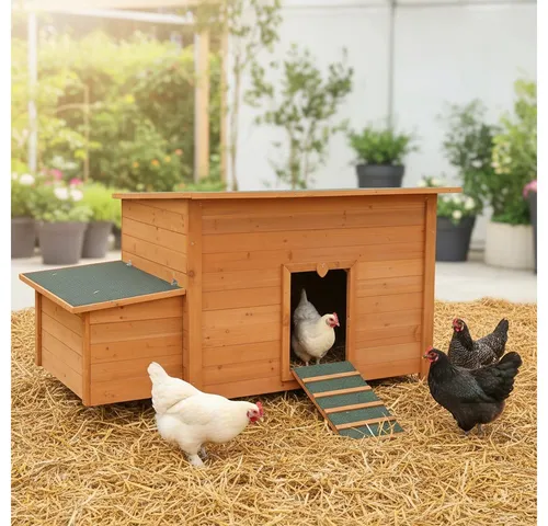 Mucola Hühnerstall mit Aufklappbarem Dach