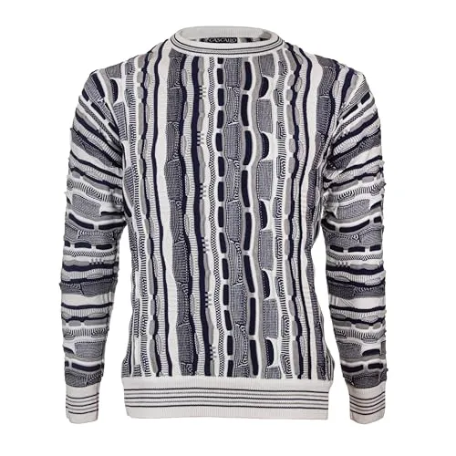 CASCALLO Herren Strickpullover Marco – Hochwertiger Rundhals-Pullover in Navy - Eleganter Herrenpullover mit beidseitigem Strickmuster und modernen Details. Hergestellt aus hochwertigen Garnen für hohen Tragekomfort. Maschinenwaschbar und pflegeleicht. Ideal für jeden Anlass.