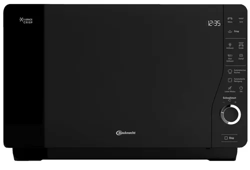 Bauknecht ExtraSpace Crisp MW 427 SL - Flexibler Grill und Mikrowelle - Mikrowelle mit ExtraSpace-Technologie ohne Drehteller für optimalen Garraum. Ideal für gesunde Zubereitung dank Dampfgar- und Crisp-Funktion.