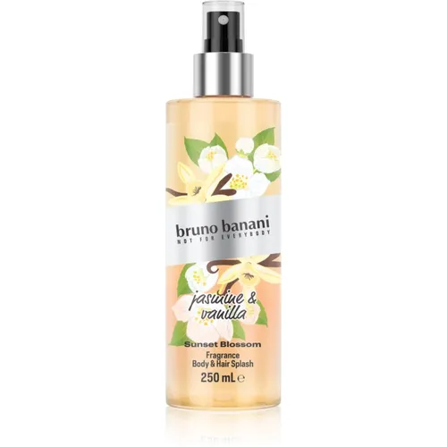 Bruno Banani Sunset Blossom Jasmine & Vanilla Spray 250 ml - Erleben Sie den blumigen Duft von Bruno Banani Sunset Blossom Jasmine & Vanilla. Dieses erfrischende Body Spray für Damen überzeugt mit seiner unwiderstehlichen Kombination aus Jasmin und Vanille – ideal für temperamentvolle Frauen.