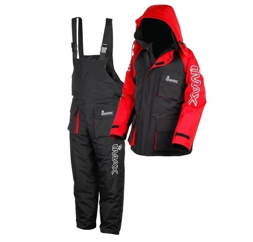 Imax Skianzug Thermo Suit Gr. M 2-teilig - Jagen - Robuster Thermoanzug in rot|schwarz, ideal für kalte Wintertage und optimale Bewegungsfreiheit beim Skifahren.