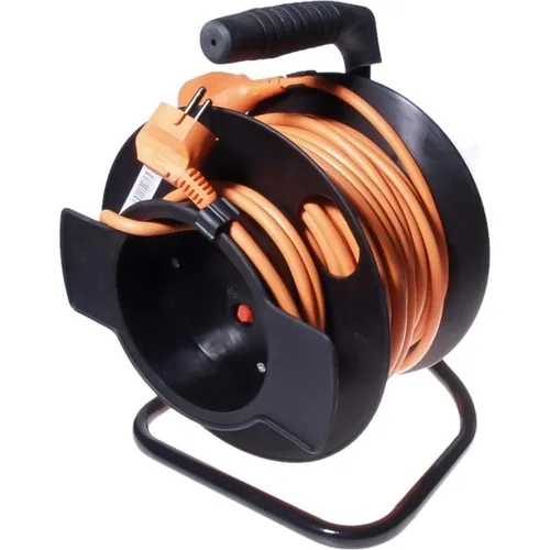 PremiumCord Verlängerungskabel 230V Trommel 25m, schwarz (25 m) (ppb-02-25)