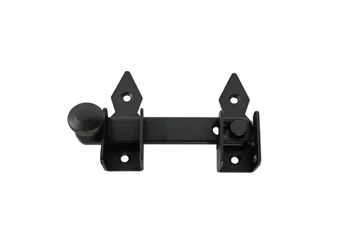 BooGardi Türriegel Schlagladenüberwurf schwarz - Effektiver Verschlussriegel für Türen und Tore. Ideal für Stalltüren und Gartentore, um unbefugten Zugang zu verhindern. Robuste Bauweise aus verzinktem Stahl sorgt für Langlebigkeit und Sicherheit.