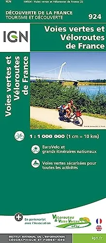 Produktbild Voies Vertes et Véloroutes de France 1:1 000 000: Greenways and Cycle Routes of France (Découverte de la France, Band 924)