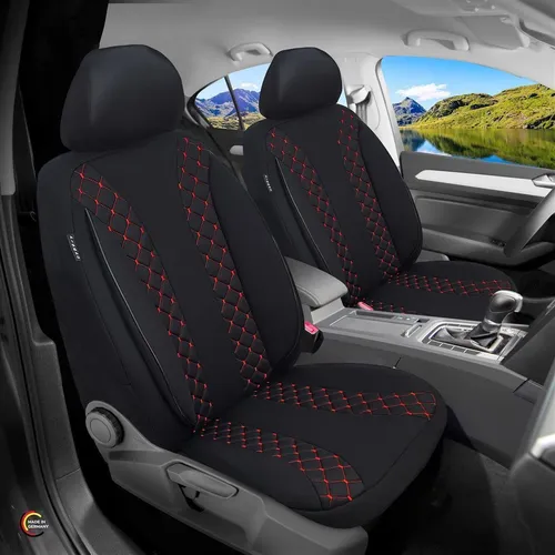 BREMER SITZBEZÜGE für Jeep Wrangler JK (2007-2018) - 2-teiliges Set aus strapazierfähigem Mikrofaser-Velours, perfekt für Fahrer und Beifahrer. Schützt vor Abnutzung und Schmutz, einfache Montage mit Klettsystem und praktische Rückentaschen.