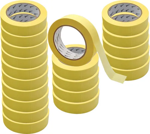 ARLI Kreppband 30 mm x 50 m - 20x Abdeckklebeband für Malerarbeiten - Abklebebänder: 20x Kreppband (Krepp 262) für präzise Malerarbeiten, rückstandsfrei ablösbar und temperaturbeständig bis 60°C.