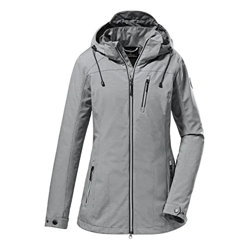 G.I.G.A. DX Damen Softshelljacke mit abzippbarer Kapuze - Damen Jacken & Mäntel, winddicht und wasserabweisend mit 8.000 mm Wassersäule – ideal für Outdoor-Aktivitäten im Frühling!