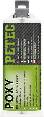 Petec Epoxy-Klebstoff POXY transparenter 2K Universal-Klebstoff 98050