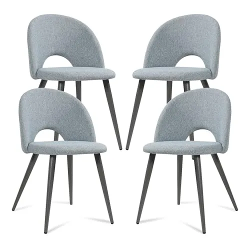 [en.casa] Esszimmerstühle Karijoki 4er Set – Skandinavische Polsterstühle mit Metallfüßen - Stylisches 4er Set Esszimmerstühle im skandinavischen Design. Gepolsterte Sitzflächen und stabile Metallfüße bieten hohen Komfort und Belastbarkeit. Ideal für Esszimmer, Küche oder Büro – perfekt für gesellige Stunden.