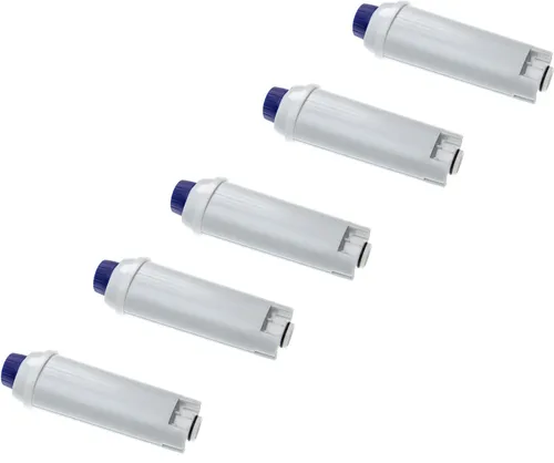 vhbw 5x Wasserfilter Filter kompatibel mit DeLonghi ECAM 28.465.MB, ECAM 28.465.M, ECAM 26.455.M Kaffeevollautomat, Espressomaschine Weiß