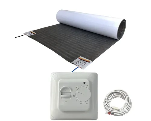 Elektrische Fußbodenheizung HoWaTech Lux - Folienheizung Komplett Set 80 W/m, wartungsfrei, schnelle Erwärmung für maximalen Komfort