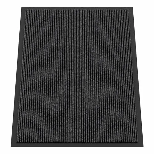 HOMEK Fussmatte für Haustür innen und außen, 75 x 120 cm Schmutzfangmatte für Eingangsbereiche, rutschfeste Rückseite, super saugfähig Türmatte, Fußmatte für Haus, Büro und gewerbliche Eingänge