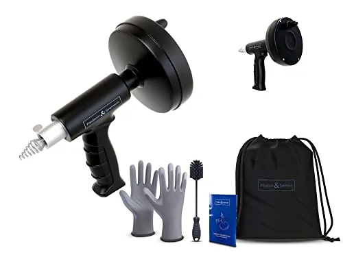 Paulson & Svenson® Rohrreinigungsspirale 7,5 m - Umweltfreundliche Abflussspirale im Set - Rohrreinigungswellen: Befreie Deine Abflüsse ohne Chemie! Mit 7,5 m Länge und neuem breiten Kopf für schnelle Reinigung auch in tiefen Rohren.