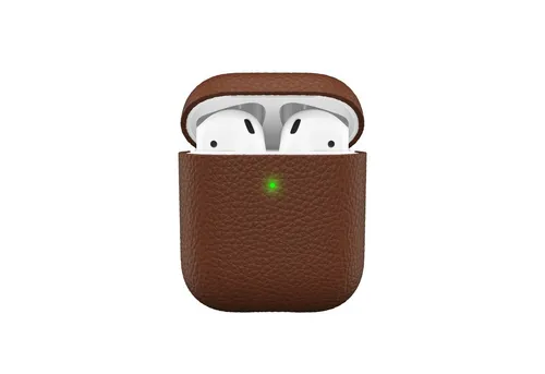 KeyBudz Artisan Leder Schutzhülle für AirPods - Hochwertige Schutzhülle aus echtem Leder für AirPods 1. und 2. Generation, handgefertigt mit erstklassiger Verarbeitung für optimalen Schutz und stilvolles Design.