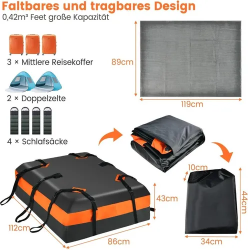 Dachgepäcktasche 450 L für alle Fahrzeuge