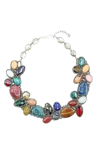 collezione alessandro Kurze Kette Pisa in Blumenform - Ketten für Damen, modische Statement Kette in Blumenform, ca. 45 cm + 6 cm Verlängerung, filigrane Handarbeit für einen eleganten Look.