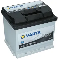Varta 12V 45 Ah 400A B20 Black Dynamic Autobatterie - Hochleistungs-Starterbatterie für PKWs mit 400A Kaltstartstrom, ideal für zuverlässigen Start auch bei kaltem Wetter.