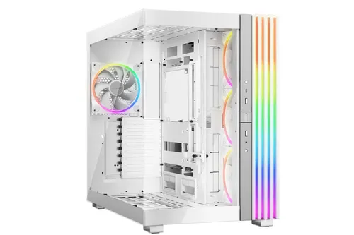 be quiet! Light Base 900 FX White - atemberaubendes PC-Gehäuse mit Panorama-Blick, Dual Chamber Design und 4 vorinstallierten ARGB Lüftern, ideal für individuelle Gaming-Setups