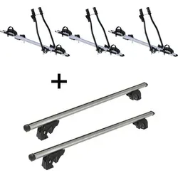 Fahrradträger SAGITTAR & Dachträger VDP LION2 für Peugeot 308 SW - Gepäckträger-Set für Peugeot 308 SW (08-14) mit 3x Fahrradträger und Dachträger. Ideal für den Transport von bis zu 3 Fahrrädern, inklusive einfacher Montage und hochwertigem Aluminium.