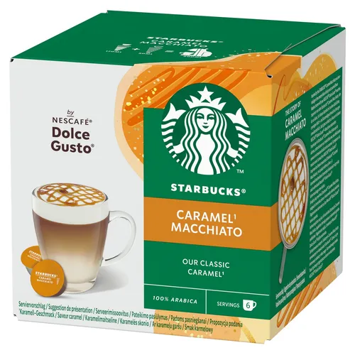 STARBUCKS Caramel Macchiato 1er Pack (1 x 12 Kapseln) DOLCE GUSTO Kaffeekapseln