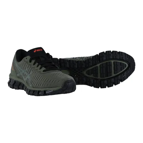 Asics Laufschuhe Gel Quantum 360 für Kinder – Grüne Dämpfungssneaker - Laufschuhe für Kinder mit 360 Grad GEL-Dämpfung für herausragenden Tragekomfort und modernes Street-Style-Design in angesagtem Grün.