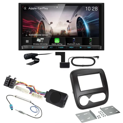 Kenwood DMX8021DABS Einbauset für Nissan NV300 mit Bluetooth