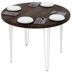LAMO Manufaktur Esstisch rund 100 cm – Eleganter Wohnzimmertisch aus Massivholz