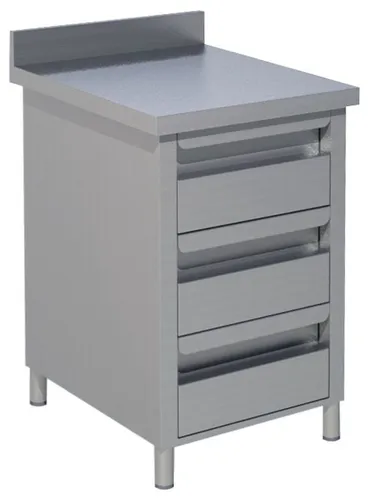 Schubladenschrank 3 Schubladen 50x60 cm mit Aufkantung