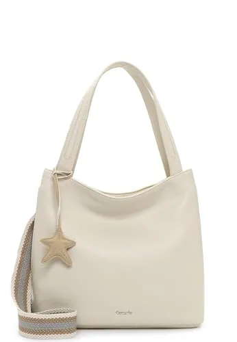 Tamaris Shopper TAS Kea 34465 Damen Handtaschen Zweifarbig beige 400 - Elegante Damenhandtasche aus robustem Leder mit geräumigem Hauptfach für Laptop und Dokumente. Verstellbarer Schultergurt für individuellen Tragekomfort und praktische Fächer für Wertsachen. Ideal für Büro und Freizeit.