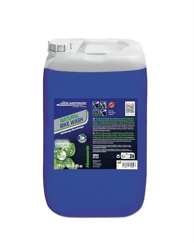Holmenkol Natural Bike Wash Fahrradreiniger 15L - Biologisch abbaubares Reinigungsmittel für alle Fahrradtypen, Löst kraftvoll und schonend jeden Schmutz von Oberflächen und Rahmenmaterialien